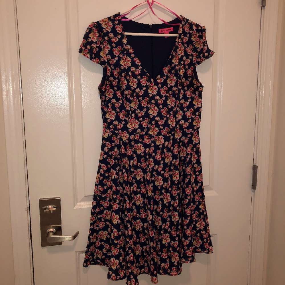 Betsey Johnson Flowered A line Dress